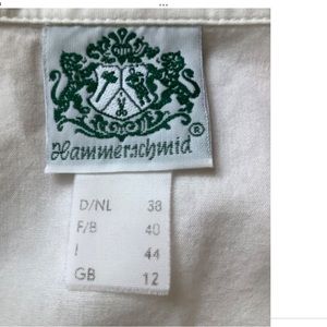 New German Dirndl Blouse / white short ( under Dirndel ) Blouse Sz S